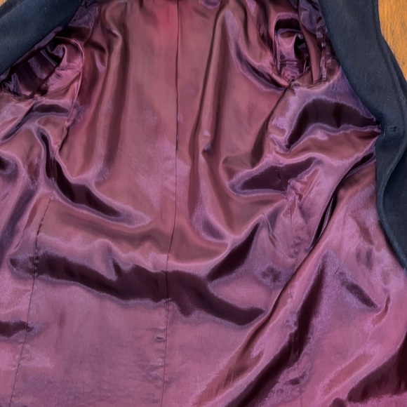 Talbots Vintage Womens Wool Blend NavyBlue Lined Pea Coat Size 8 - Picture 7 of 11